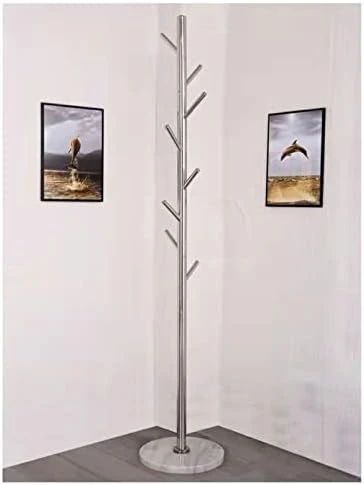Holcmic Metal Coat Rack Bracket Finish Stable Marble Round Base With High-end Hooks Freestanding Metal Tree Hats Easy To Assemble (Gold Stainless Steel) 5 Holcmic Metal Coat Rack Bracket Finish Stable Marble Round Base With High-end Hooks Freestanding Metal Tree Hats Easy To Assemble (Gold Stainless Steel) - Image 5