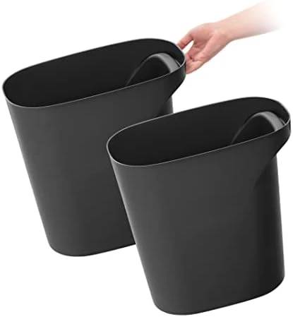 IRIS USA 6 Gallon / 24 Quart Plastic Wastebasket Trash Cans For Home, Office, Bedroom, Bathroom, Made With Recycled Materials, Black, 2-Pack 13 IRIS USA 6 Gallon / 24 Quart Plastic Wastebasket Trash Cans For Home, Office, Bedroom, Bathroom, Made With Recycled Materials, Black, 2-Pack - Image 13