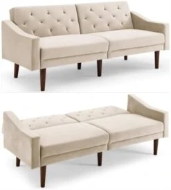 FREEHOMAE Futon Sofa Bed, Faux Leather Couch With Armrest And 2 Cup Holders, Sofa Bed Couch Convertible With Metal Legs, Folding, Reclining Small Couch Bed, Futon Bed For Living Room 9 FREEHOMAE Futon Sofa Bed, Faux Leather Couch With Armrest And 2 Cup Holders, Sofa Bed Couch Convertible With Metal Legs, Folding, Reclining Small Couch Bed, Futon Bed For Living Room -Songmics Furniture Shop 31MctnuXkCL. AC