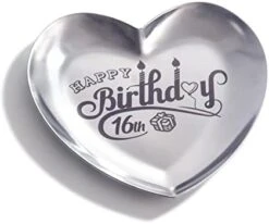 VWALK Sweet 16 Birthday Stainless Steel Jewelry Tray Gifts Laser Engraved Heart Shape Dish Personalized 16th Birthday Gifts For Daughter Sister Granddaughter Niece Friend 21 VWALK Sweet 16 Birthday Stainless Steel Jewelry Tray Gifts Laser Engraved Heart Shape Dish Personalized 16th Birthday Gifts For Daughter Sister Granddaughter Niece Friend -Songmics Furniture Shop 31MfD26IW4L. AC