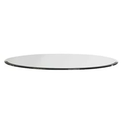 Milan Round 3/8" Bevel Edge Glass Top, 30 Inch, Clear -Songmics Furniture Shop 31MgtYk5lQL