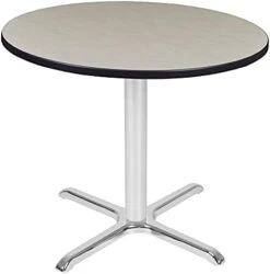 Regency Via Round X-Base Table, 36", Grey/Grey -Songmics Furniture Shop 31MwiViHklS. AC