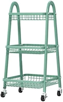 Kitchen Storage Counter Kitchen Trapezoidal Rack Floor-to-Ceiling Multi-Layer Trolley Storage Rack Removable Household (Green) 13 Kitchen Storage Counter Kitchen Trapezoidal Rack Floor-to-Ceiling Multi-Layer Trolley Storage Rack Removable Household (Green) -Songmics Furniture Shop 31N k1VtGGL. AC