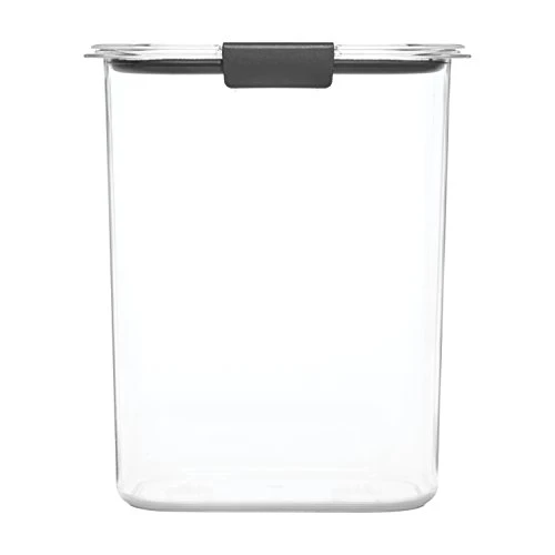 Rubbermaid Brilliance Airtight Food Storage Container For Pantry With Lid For Flour, Sugar, And Rice, 16-Cup, Clear/Grey 2 Rubbermaid Brilliance Airtight Food Storage Container For Pantry With Lid For Flour, Sugar, And Rice, 16-Cup, Clear/Grey - Image 2