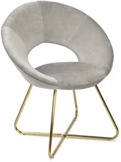 Milliard Circle Velvet Accent Chair For Living Room, Bedroom And Home Office With Gold Legs (Velvet Grey) 11 Milliard Circle Velvet Accent Chair For Living Room, Bedroom And Home Office With Gold Legs (Velvet Grey) -Songmics Furniture Shop 31N5hkZI0L. AC