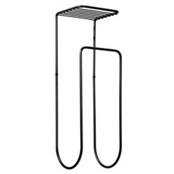 IDesign InterDesign Shelf For Bathroom Matte Black Classico Wall Mount Towel Holder