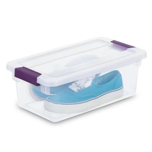 JOEY'Z Clear Plastic Storage Bins With Lids Stackable Storage Bins (Pack Of 12) 2 JOEY'Z Clear Plastic Storage Bins With Lids Stackable Storage Bins (Pack Of 12) - Image 2