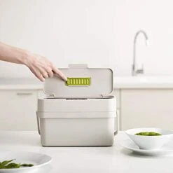 Joseph Joseph Compo 4 Easy-Fill Compost Bin Food Waste Caddy With Adjustable Air Vent, 1 Gallon / 4 Liters, Stone 9 Joseph Joseph Compo 4 Easy-Fill Compost Bin Food Waste Caddy With Adjustable Air Vent, 1 Gallon / 4 Liters, Stone -Songmics Furniture Shop 31NeYpt7l6L