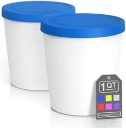 BALCI - Premium Ice Cream Containers (2 Pack - 1 Quart Each) Perfect Freezer Storage Tubs With Lids For Ice Cream, Sorbet And Gelato! - Blue -Songmics Furniture Shop 31NjXX5j1VL. AC