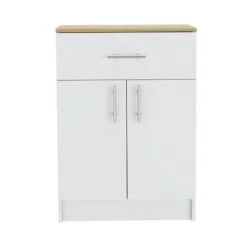 Atlin Designs Wood Pantry Cabinet With Counter Top In White/Light Oak -Songmics Furniture Shop 31OSuFKYQjL