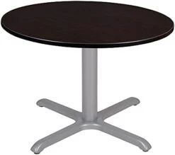 Regency Via Round X-Base Table, 36", Grey/Grey -Songmics Furniture Shop 31OTNdhFHqS. AC