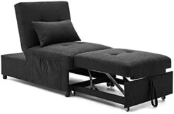 Merax 4 In 1 Function Folding Ottoman Sleeper Sofa Bed,Single Bed Chair Work As Ottoman,Chair,Sofa Bed And Chaise Lounge For Home Office -Songmics Furniture Shop 31OToRjOBVL. AC