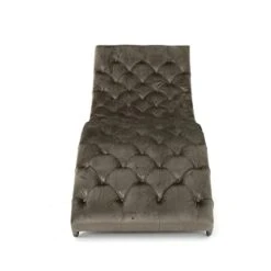 Christopher Knight Home Garret Tufted Velvet Chaise Lounge, Grey / Dark Brown -Songmics Furniture Shop 31OcL7VC2PL