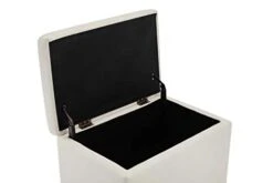 Wovenbyrd Classic 24-Inch Wide Rectangular Tufted Storage Ottoman Footstool With Hinged Lid, Cream Fabric -Songmics Furniture Shop 31OkwFfRQlL