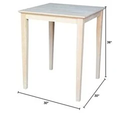 International Concepts Square Counter Height Solid Wood Top Table With Shaker Legs, 30-Inch -Songmics Furniture Shop 31Oq0cxXQ8L