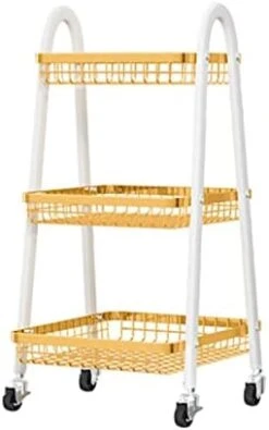 Kitchen Storage Counter Kitchen Trapezoidal Rack Floor-to-Ceiling Multi-Layer Trolley Storage Rack Removable Household (Green) 12 Kitchen Storage Counter Kitchen Trapezoidal Rack Floor-to-Ceiling Multi-Layer Trolley Storage Rack Removable Household (Green) -Songmics Furniture Shop 31OqXBtAYBL. AC