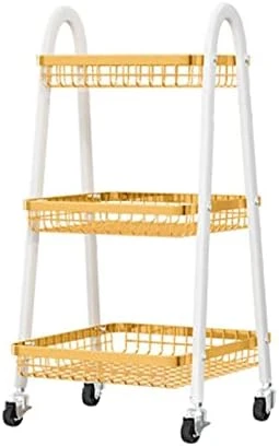 Kitchen Storage Counter Kitchen Trapezoidal Rack Floor-to-Ceiling Multi-Layer Trolley Storage Rack Removable Household (Green) 6 Kitchen Storage Counter Kitchen Trapezoidal Rack Floor-to-Ceiling Multi-Layer Trolley Storage Rack Removable Household (Green) - Image 6