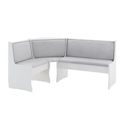 Riverbay Furniture Wood Storage Nook Dining Set In White And Gray -Songmics Furniture Shop 31Os5IUKsjL