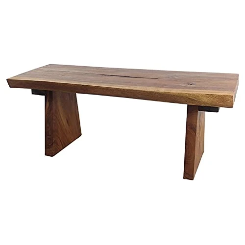 Haussmann® Wood Natural Edge Bench 48 In X 18 X 18 In H KD Walnut Oil 1 Haussmann® Wood Natural Edge Bench 48 In X 18 X 18 In H KD Walnut Oil