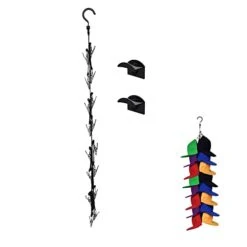 New Extension Closet Hanging Hat Organizer Hanging Hat Keeper Closet Hook Cap Holder Hat Rope Rack With Clips (1 Pcs)