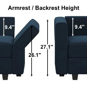 Belffin Modular Sectional Sofa Couch With Reversible Double Chaises Velvet L Shaped Sectional Couch Convertible Sectional Sofa With Storage Blue 1 Belffin Modular Sectional Sofa Couch With Reversible Double Chaises Velvet L Shaped Sectional Couch Convertible Sectional Sofa With Storage Blue