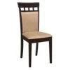 Coaster Home Furnishings Gabriel Upholstered Back Panel Side Chairs Cappuccino And Beige (Set Of 2), 17.25"D X 20.75"W X 38.5"H (100773)