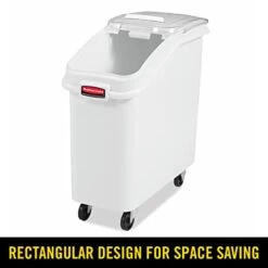 Rubbermaid Commercial Products ProSave Shelf-Storage Ingredient Bin With Scoop, 400-cup Capacity, Plastic, White, Sliding Lid, Container With Wheels For Kitchen/Restaurant Food Organization 10 Rubbermaid Commercial Products ProSave Shelf-Storage Ingredient Bin With Scoop, 400-cup Capacity, Plastic, White, Sliding Lid, Container With Wheels For Kitchen/Restaurant Food Organization -Songmics Furniture Shop 31PRp3uEsEL