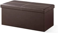 Otto & Ben Folding Chest With Memory Foam Seat Tufted Faux Leather Trunk Bedroom Ottomans Bench End Table, 45 Inch, Black 28 Otto & Ben Folding Chest With Memory Foam Seat Tufted Faux Leather Trunk Bedroom Ottomans Bench End Table, 45 Inch, Black -Songmics Furniture Shop 31PbdHEbdvL. AC