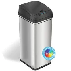 ITouchless 13 Gallon And 2.5 Gallon Automatic Touchless Sensor Kitchen Cans With Odor Control System, Stainless Steel, Includes 10 Premium Bags, CDZT02BG10 24 ITouchless 13 Gallon And 2.5 Gallon Automatic Touchless Sensor Kitchen Cans With Odor Control System, Stainless Steel, Includes 10 Premium Bags, CDZT02BG10 -Songmics Furniture Shop 31Q6xVpRCQL