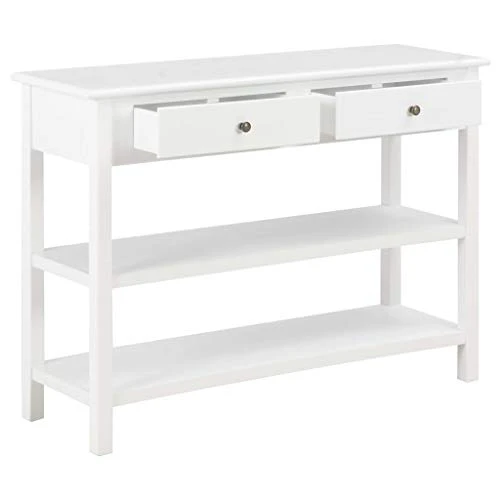 VidaXL Sideboard White 43.3"x13.8"x31.5" MDF 2 VidaXL Sideboard White 43.3"x13.8"x31.5" MDF - Image 2