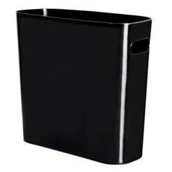 Youngever 1.5 Gallon Slim Trash Can, Plastic Garbage Container Bin, Small Trash Bin With Handles For Home Office, Living Room, Study Room, Kitchen, Bathroom (White) -Songmics Furniture Shop 31QjacMSotL
