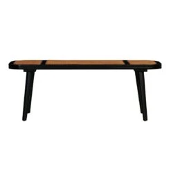 Tov Furniture Emilia Black And Brown Acacia Wood And Rattan Cane Bench -Songmics Furniture Shop 31R0P48lfGL