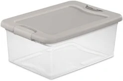 Sterilite 56 Quart Latching Stackable Under Bed Or Closet Storage Box Container Bins With Secure Lid And Wheels, Clear (12 Pack) 25 Sterilite 56 Quart Latching Stackable Under Bed Or Closet Storage Box Container Bins With Secure Lid And Wheels, Clear (12 Pack) -Songmics Furniture Shop 31R4wWdcb9L. AC