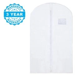 Plixio 40" Clear White Hanging Garment Bags For Closet Storage - Clothing, Coat, Dance Costumes, Suit Bags For Travel And Clothes Storage - Men Suit Cover, Clear Garment Bag, Dress Bag - (5 Pack) 9 Plixio 40" Clear White Hanging Garment Bags For Closet Storage - Clothing, Coat, Dance Costumes, Suit Bags For Travel And Clothes Storage - Men Suit Cover, Clear Garment Bag, Dress Bag - (5 Pack) -Songmics Furniture Shop 31R6lhHu05L