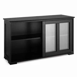 Giantex Buffet Sideboard, Wood Credenza With Sliding Doors, Storage Cabinet With Adjustable Shelf, Modern Console Table, Kitchen Cupboard, Buffet Pantry, Living Room Dining Room Furniture (Black) -Songmics Furniture Shop 31RCaPlhZGL