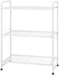 Simple Trending 3-Tier Stackable Wire Shelving Unit Storage Rack, Expandable & Adjustable Kitchen Storage Cabinet Shelf Organizer, Black 13 Simple Trending 3-Tier Stackable Wire Shelving Unit Storage Rack, Expandable & Adjustable Kitchen Storage Cabinet Shelf Organizer, Black -Songmics Furniture Shop 31RMrHxZMmL. AC