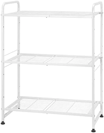 Simple Trending 3-Tier Stackable Wire Shelving Unit Storage Rack, Expandable & Adjustable Kitchen Storage Cabinet Shelf Organizer, Black 7 Simple Trending 3-Tier Stackable Wire Shelving Unit Storage Rack, Expandable & Adjustable Kitchen Storage Cabinet Shelf Organizer, Black - Image 7