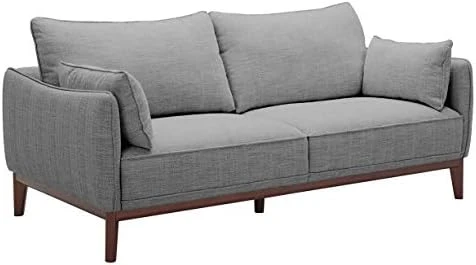 Amazon Brand – Stone & Beam Hillman Mid-Century Sofa Couch With Wood Base And Legs, 78"W, Ivory 9 Amazon Brand – Stone & Beam Hillman Mid-Century Sofa Couch With Wood Base And Legs, 78"W, Ivory - Image 9