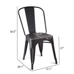 Amazon Basics 33DC01S4-BK Chair, Black, 20.1"D X 17.1"W X 33.5"H 10 Amazon Basics 33DC01S4-BK Chair, Black, 20.1"D X 17.1"W X 33.5"H -Songmics Furniture Shop 31RPFsSSQcL