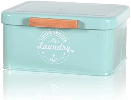 Dryer Sheet Holder With Hinged Lid For Laundry Room Organization. Metal Dryer Sheet Dispenser Container, Farmhouse Laundry Room Decor And Accessories For Dryer Sheets Holder, Cream 7 Dryer Sheet Holder With Hinged Lid For Laundry Room Organization. Metal Dryer Sheet Dispenser Container, Farmhouse Laundry Room Decor And Accessories For Dryer Sheets Holder, Cream - Image 7