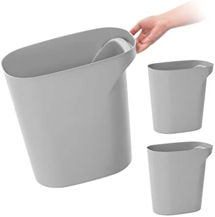 IRIS USA 6 Gallon / 24 Quart Plastic Wastebasket Trash Cans For Home, Office, Bedroom, Bathroom, Made With Recycled Materials, Black, 2-Pack 7 IRIS USA 6 Gallon / 24 Quart Plastic Wastebasket Trash Cans For Home, Office, Bedroom, Bathroom, Made With Recycled Materials, Black, 2-Pack - Image 7