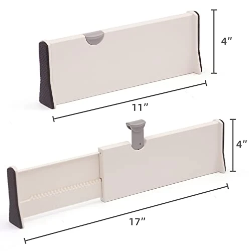 TENABORT Set Of 8 Adjustable Drawer Dividers Organizer Separators Plastic Dresser Organizer For Bedroom, Bathroom, Closet, Office Desk, Kitchen Storage 2 TENABORT Set Of 8 Adjustable Drawer Dividers Organizer Separators Plastic Dresser Organizer For Bedroom, Bathroom, Closet, Office Desk, Kitchen Storage - Image 2