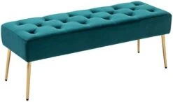 Duhome Button-Tufted Ottoman Bench, Upholstered Bedroom Benches Leather Footrest Stool Accent Bench For Entryway Dining Room Living Room Bedroom End Of Bed, Yellowish Brown -Songmics Furniture Shop 31Rfh LvbLL. AC