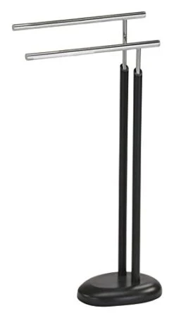 Kings Brand Furniture - Holland Metal Freestanding Towel Rack Stand, Gray/Chrome -Songmics Furniture Shop 31RxZoZBV3L