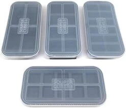 Souper Cubes Gift Set, 1-Cup 2-Cup 1/2 Cup And 2 Tablespoon Trays With Lids, Gray Color -Songmics Furniture Shop 31S72duvbL. AC