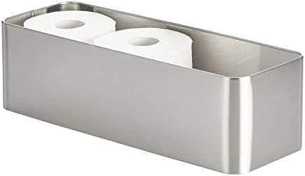 MDesign Deep Steel Floor Stand Toilet Paper Organizer, 4-Roll Tissue Storage Holder Container Bin For Bathroom, Fits Under Sink, Vanity, Shelf, In Cabinet, Or Corner, Mirri Collection - Matte Black 9 MDesign Deep Steel Floor Stand Toilet Paper Organizer, 4-Roll Tissue Storage Holder Container Bin For Bathroom, Fits Under Sink, Vanity, Shelf, In Cabinet, Or Corner, Mirri Collection - Matte Black - Image 9