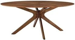 Modway Crossroads 63" Oval Wood Dining Table, Walnut -Songmics Furniture Shop 31SIfhUIffL. AC
