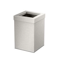 Gatco 1915, Modern Square Stainless Steel Waste Basket, Matte Black, 3.2 Gallons -Songmics Furniture Shop 31SNCEFWc7L
