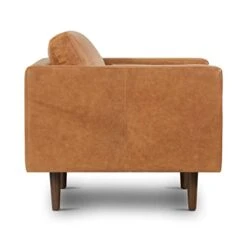 POLY & BARK Napa Lounge Chair In Full-Grain Pure-Aniline Italian Tanned Leather In Cognac Tan -Songmics Furniture Shop 31SOLjXxVEL