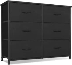 CubiCubi Dresser For Bedroom, 6 Drawer Storage Organizer Tall Wide Dresser For Bedroom Hallway, Sturdy Steel Frame Wood Top, Light Grey -Songmics Furniture Shop 31SSXn6aiJL. AC
